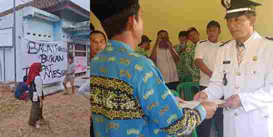 Pelantikan Basri Jadi Peratin Way Narta Tuai Penolakan, Warga Lakukan Penyegelan Balai Pekon