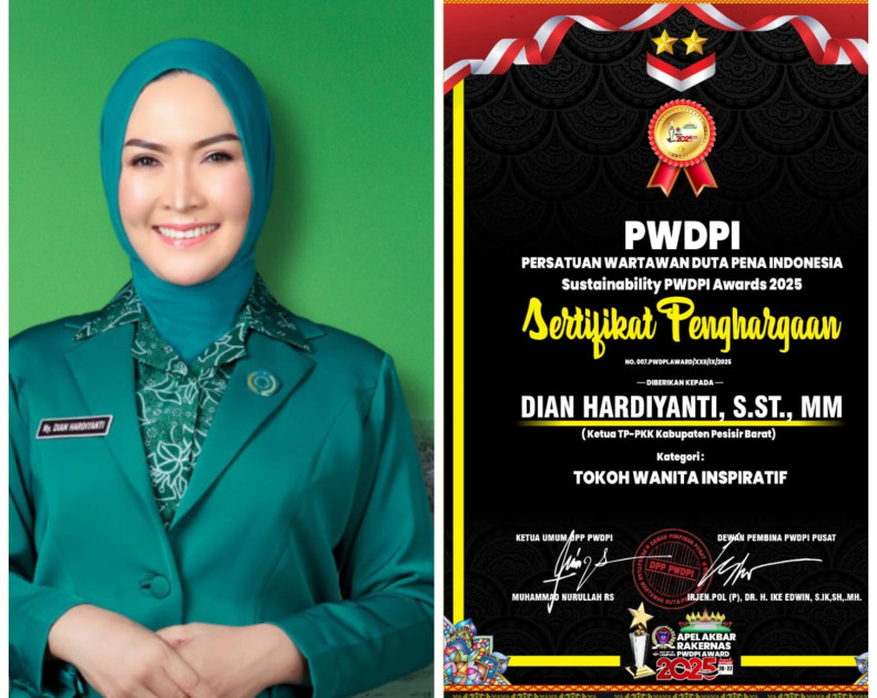 Dian Hardianti Raih Penghargaan Tokoh Perempuan Inspiratif dari PWDPI