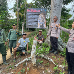 Polsek Pesisir Utara Bersama BKSDA Amankan Lokasi Temuan Jejak Harimau