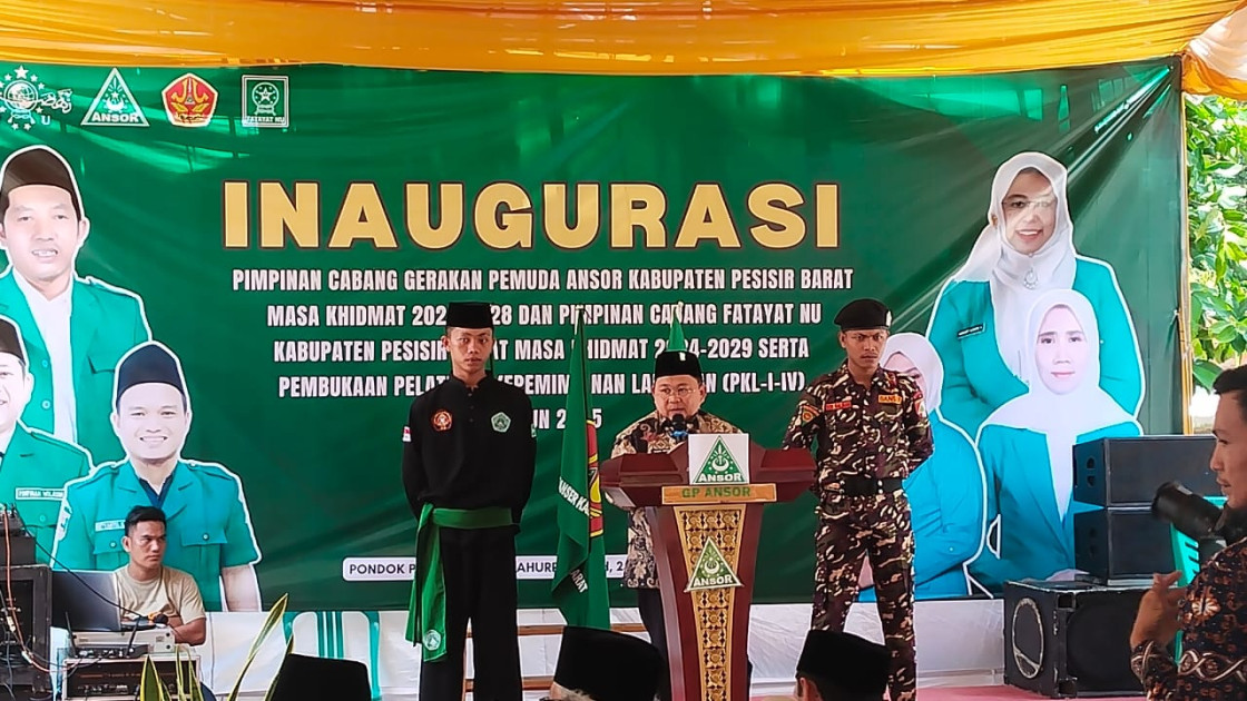 Pemkab Pesisir Barat Dukung Generasi Muda Berintegritas Lewat Inaugurasi dan Pelatihan Ansor