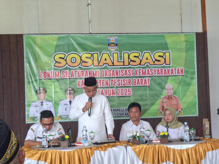 Kesbangpol Pesisir Barat Gelar Sosialisasi Forum Silaturahmi Ormas untuk Perkuat Sinergi dan Kesadaran Hukum