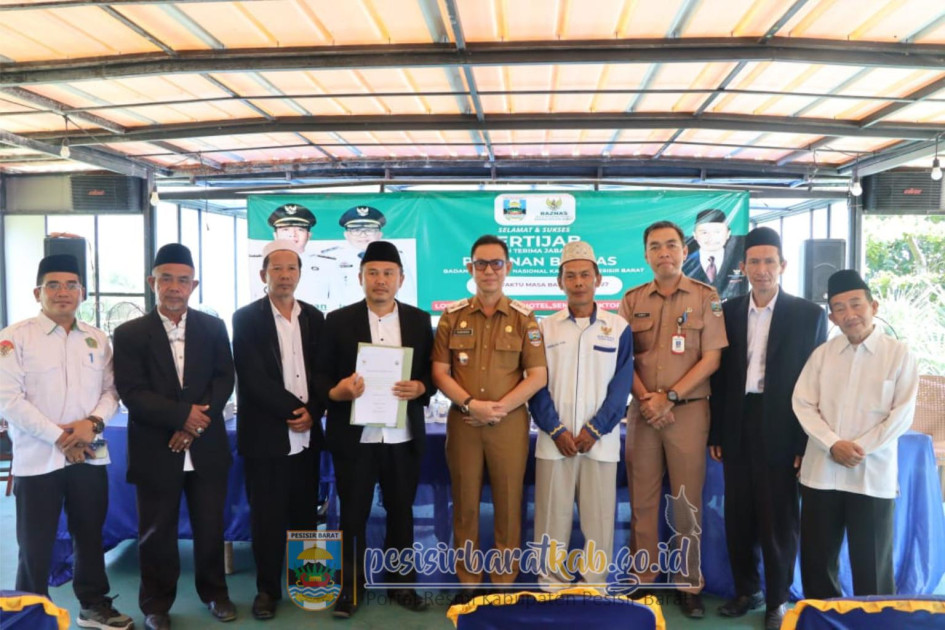 Baznas Pesisir Barat Resmi Berganti Kepemimpinan, Asisten III Dorong Transformasi Zakat Produktif