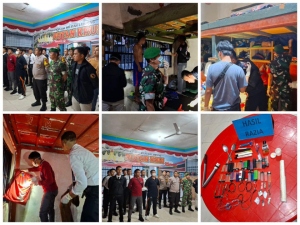 Rutan Kelas IIB Krui Gelar Razia Insidentil Gabungan Bersama Polres Pesisir Barat dan Koramil 422-03/Pesisir Tengah