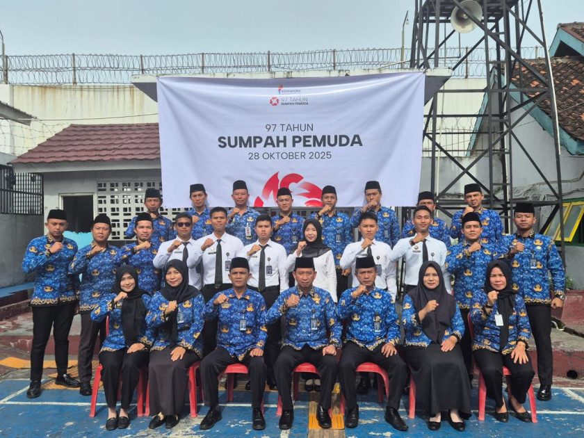 Rutan Kelas IIB Krui Gelar Upacara Peringatan Hari Sumpah Pemuda ke-97 Tahun 2025