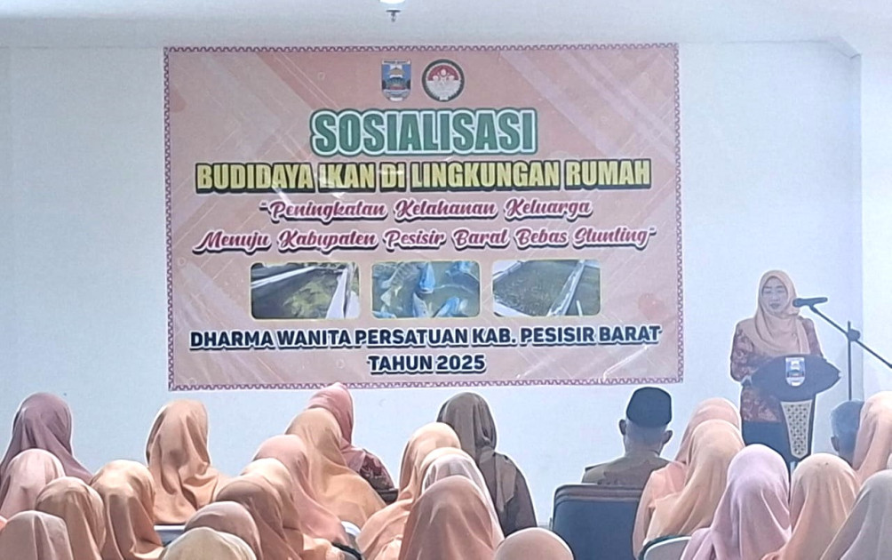 Pemkab Pesisir Barat Laksanakan Sosialisasi Budidaya Ikan Rumah Tangga untuk Perkuat Ketahanan Pangan dan Cegah Stunting