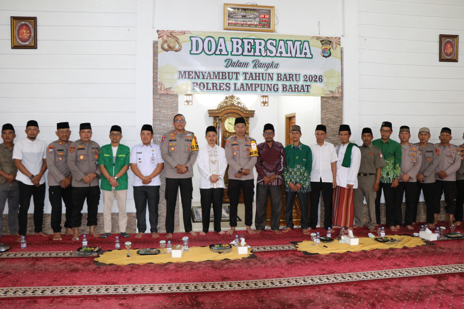 Polres Lampung Barat Gelar Doa Bersama Sambut Tahun Baru 2026