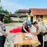 Sertijab Pejabat Utama Polres Pesisir Barat Berlangsung Khidmat di Mako Polres