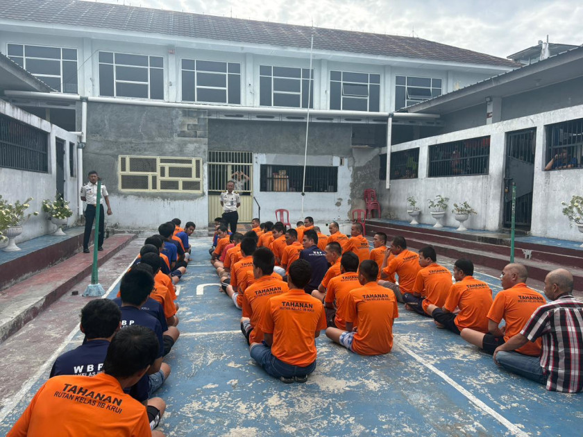 Rutan Krui Laksanakan Salam Pemasyarakatan dan Razia Kamar Hunian Jelang Ramadhan 1447 H