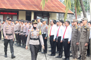 Apel Siaga Kamtibmas, Polres Pesisir Barat Perkuat Pengamanan Ramadhan