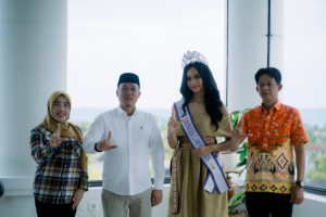Bupati Dedi Irawan Terima Audiensi Putri Indonesia Lampung di Gedung Marga Sai Batin