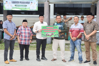 Wujud Kepedulian Pemkab Pesisir Barat, Dedi Irawan Serahkan Hewan Qurban untuk Masyarakat