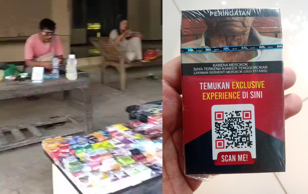Diduga Rokok Tanpa Cukai Dijual Bebas di Cileungsi APH Diduga Tutup Mata Tidak Bertindak